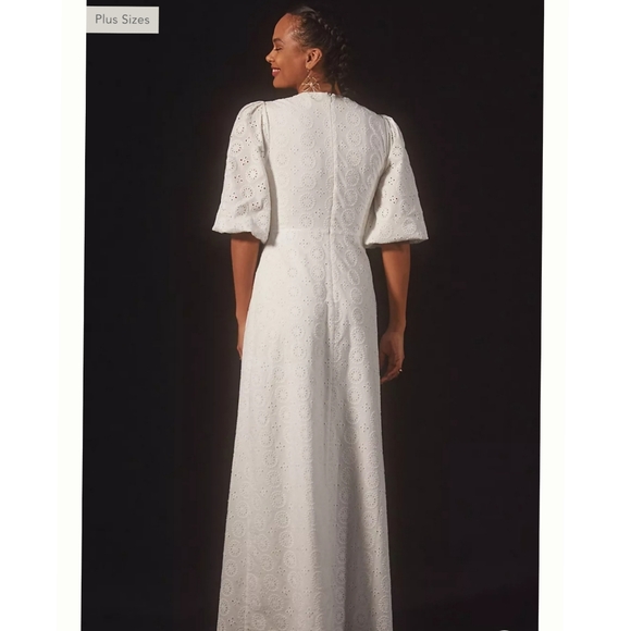 Anthropologie ×Hutch Eyelet Cutout Maxi Dress size 0 - Picture 3 of 10